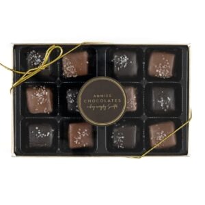 Milk & Dark Chocolate Sea Salt Caramels 12pc.